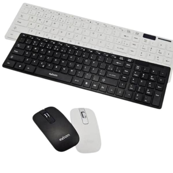 Imagem de Kit Teclado E Mouse Sem Fio Exbom Bk-S1000 Usb