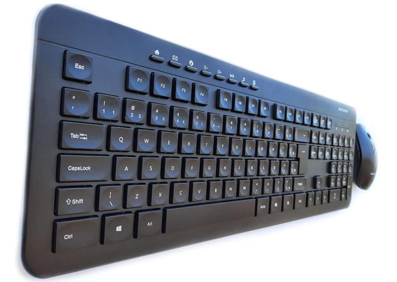 Kit Teclado e Mouse Sem Fio Flutuantes Côncavas Teclas Multimídias Multi TC250 - Multilaser Imagem de Kit Teclado e Mouse Sem Fio Flutuantes Côncavas Teclas Multimídias Multi TC250