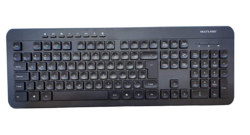 Kit Teclado e Mouse Sem Fio Flutuantes Côncavas Teclas Multimídias Multi TC250 - Multilaser Imagem de Kit Teclado e Mouse Sem Fio Flutuantes Côncavas Teclas Multimídias Multi TC250