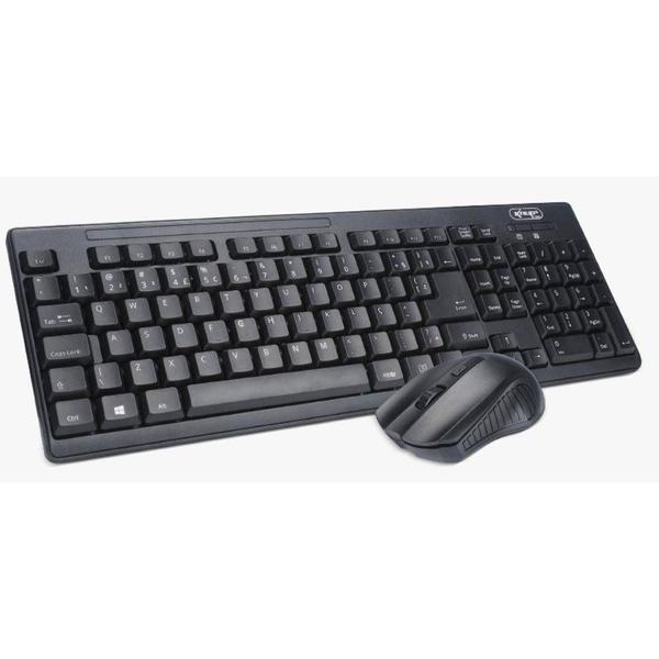 Imagem de Kit Teclado E Mouse Sem Fio Knup Kp 2049 Preto Homologação: 153032012961