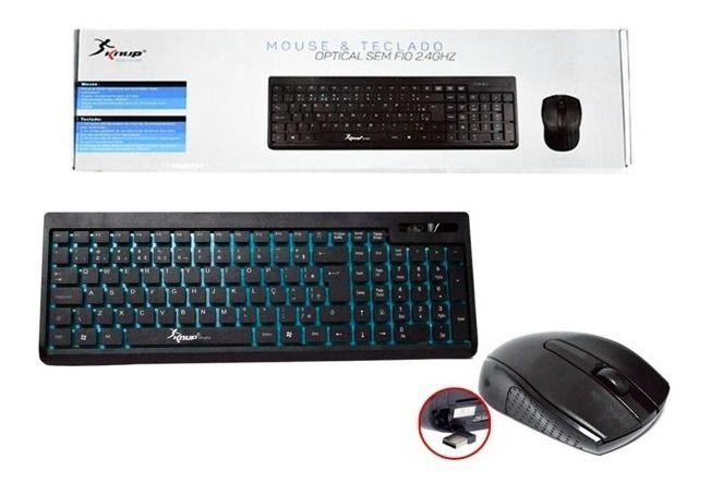 Imagem de Kit Teclado e Mouse sem fio KP-2012 - Knup