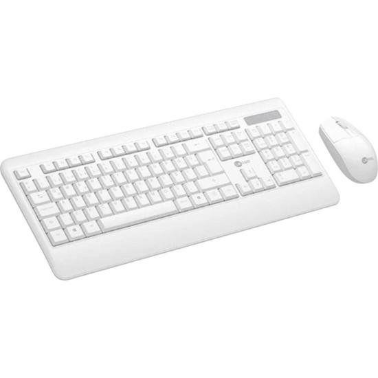 Imagem de Kit Teclado e Mouse Sem Fio Lecoo KW202 Branco