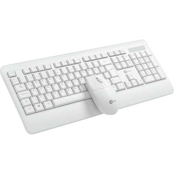 Imagem de Kit Teclado e Mouse Sem Fio Lecoo KW202 Branco