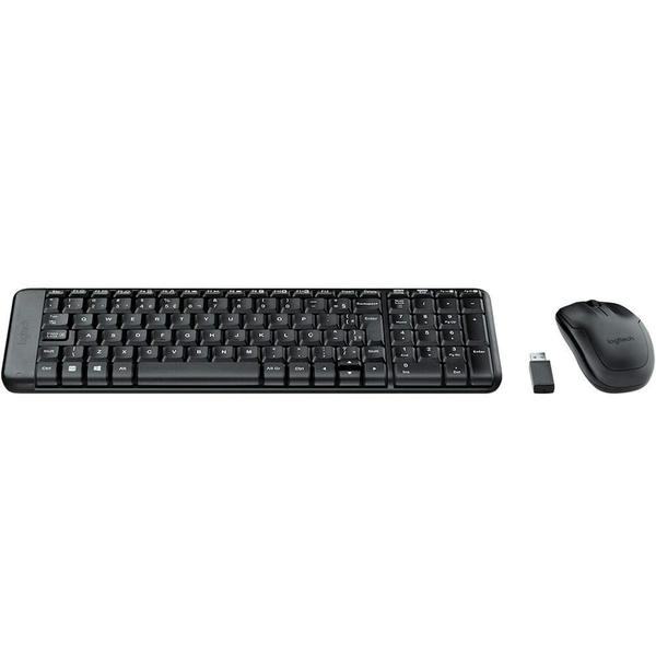 Imagem de Kit Teclado E Mouse Sem Fio Logitech Mk220 Preto