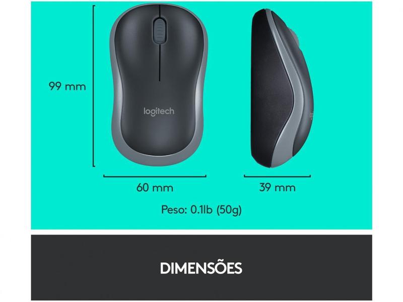 Imagem de Kit Teclado e Mouse Sem Fio Logitech MK270