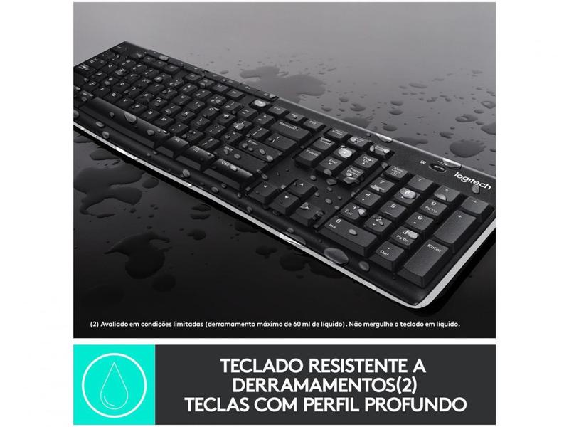 Imagem de Kit Teclado e Mouse Sem Fio Logitech MK270