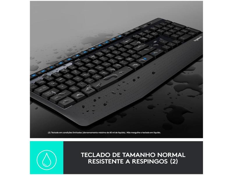 Imagem de Kit Teclado e Mouse Sem Fio Logitech MK345