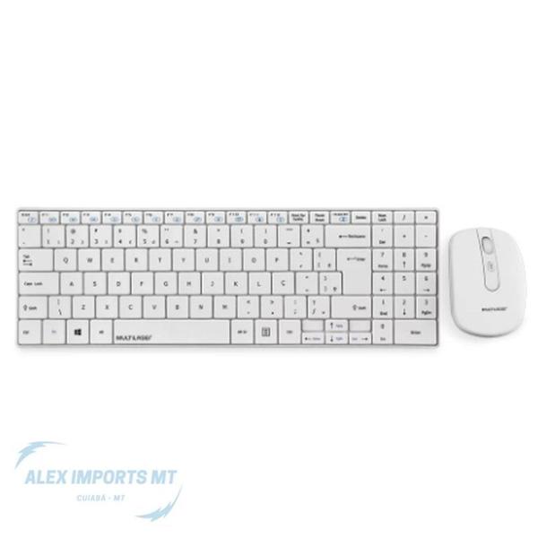 Imagem de Kit Teclado e Mouse sem Fio Multimídia Multilaser Pra Pc