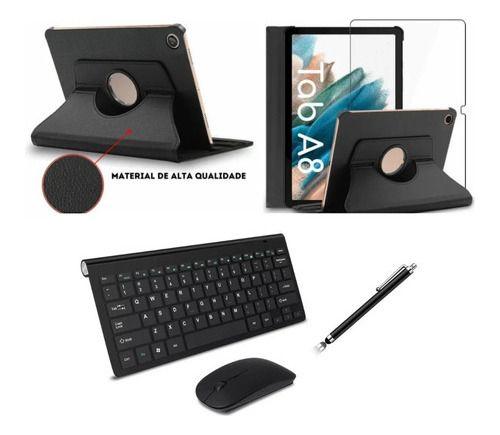 Imagem de Kit Teclado E Mouse Sem Fio + Pel. P/ Tablet Galaxy A8 X200