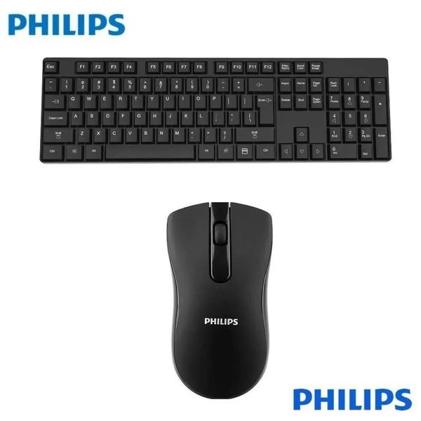 Kit Teclado E Mouse Sem Fio Philips 2.4G Wireless - C501 Imagem de Kit Teclado E Mouse Sem Fio Philips 2.4G Wireless - C501