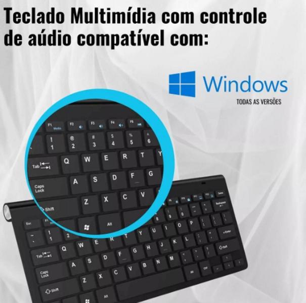 Imagem de Kit Teclado E Mouse Sem Fio Silencioso Wifi Usb Slim 2.4ghz