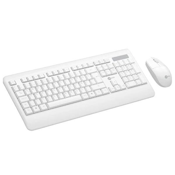 Imagem de Kit Teclado e Mouse Sem Fio Wireless  Branco Lecoo  KW202