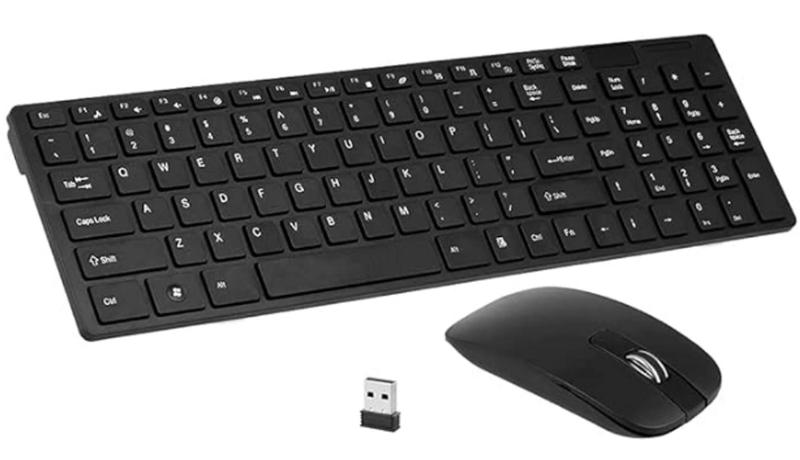 Imagem de Kit Teclado E Mouse Sem Fio Wireless Para Computador Pc Notebook Português Teclado Abnt 2