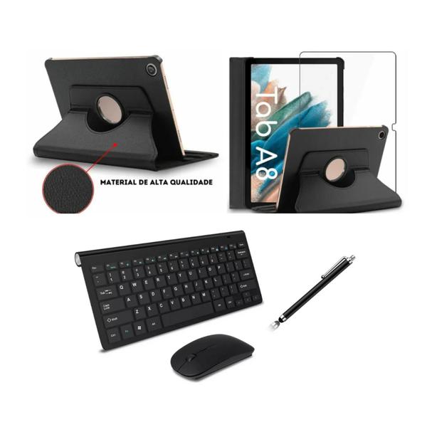 Imagem de Kit Teclado E Mouse Sem Fio Wireless + Película + Caneta P/ Tablet Galaxy A8 X200