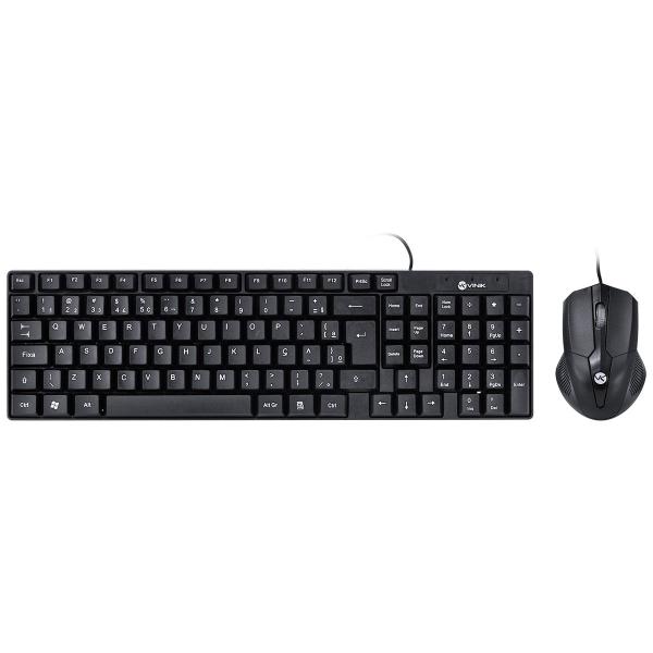 Imagem de Kit Teclado E Mouse Usb Corp - Mouse 1200dpi - Cabo 1.8m - Vinik - Cc200