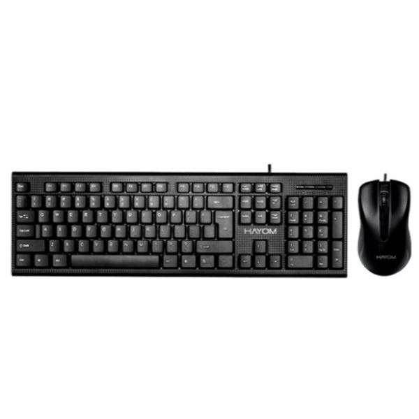 Imagem de Kit Teclado e Mouse Usb Hayom Office Com Fio Pra Escolas