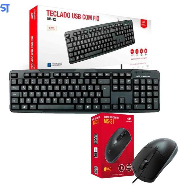 Imagem de Kit Teclado E Mouse Usb Kb-15Bk 1000 Dpi C/Ms-31Bk C3Plus