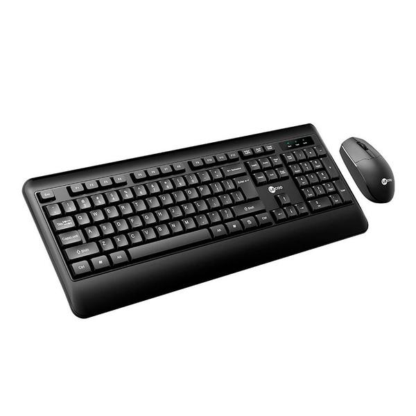 Imagem de Kit Teclado e Mouse Wieless preto KW202 Lecoo