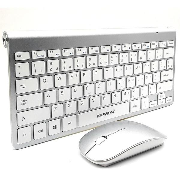 Imagem de Kit Teclado E Mouse Wireles Sem Fio Usb Computador Tec Abnt2