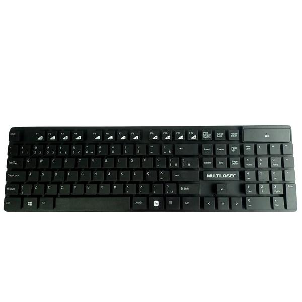 Imagem de Kit Teclado e Mouse Wireless 2.4 GHz Sem Fio Slim Multimídia Teclas Flutuantes Multilaser TC251