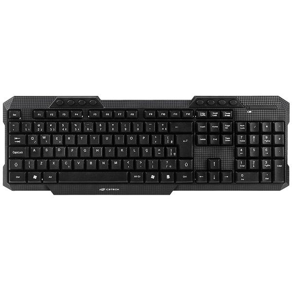 Imagem de Kit Teclado e Mouse Wireless (Sem Fio) K-W10BK - C3Tech