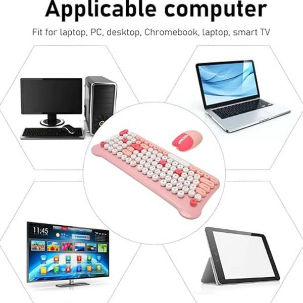 Imagem de Kit Teclado E Mouse Wireless Sem Fio Para Notebook Dell Inspiron