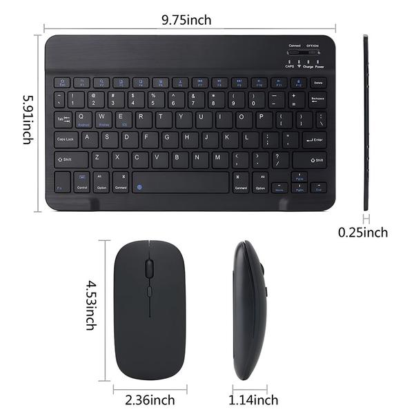 Imagem de Kit Teclado e Mouse Wireless Slim A6732 Preto Recarregável