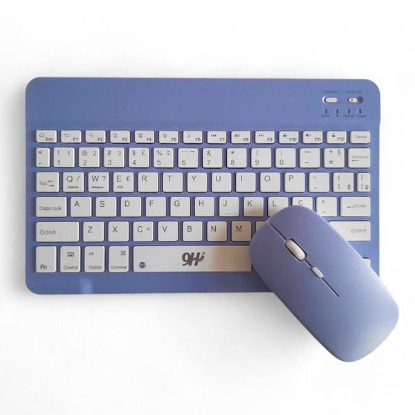 Imagem de Kit Teclado e Mouse Wireless Slim A6732 Roxo Recarregável