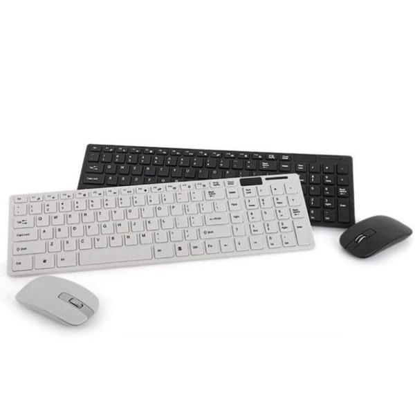 Imagem de Kit Teclado E Mouse Wirelles Adaptador Bluetooth Slim 2.4Ghz