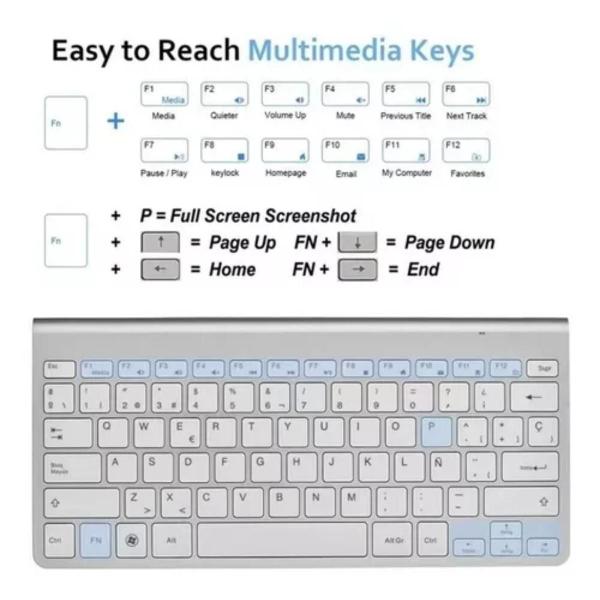 Kit Teclado Inteligente Mouse Wireless iMac iPad Android Phone Smartv Nf - Mek Imagem de Kit Teclado Inteligente Mouse Wireless iMac iPad Android Phone Smartv Nf
