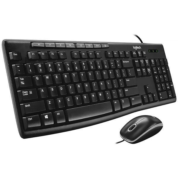 Kit Teclado Logitech MK200 Media Ingles + Mouse - Preto Imagem de Kit Teclado Logitech MK200 Media Ingles + Mouse - Preto