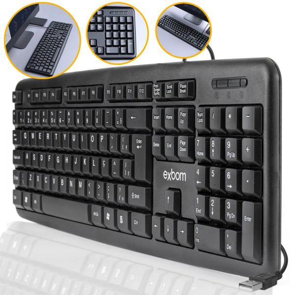 Imagem de Kit Teclado Macio + Mouse Óptico Office USB + Pad Grande PC