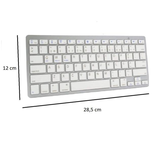 Imagem de Kit Teclado Mouse Bluetooth iMac iPad Android Phone Smartv