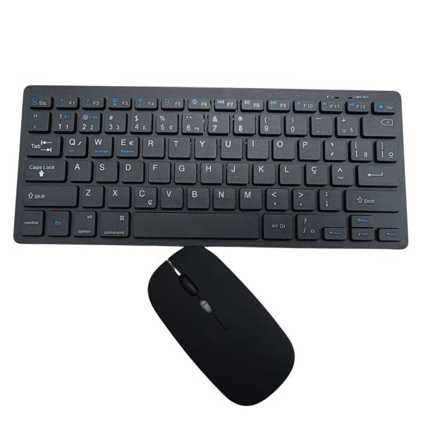 Imagem de Kit Teclado Mouse Bluetooth Tablet Android Phone Celular 