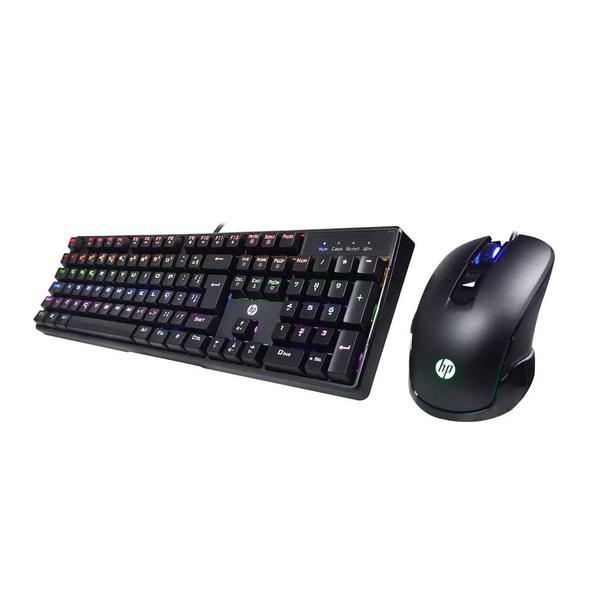 Imagem de Kit Teclado + Mouse Gamer USB GM200 Mecanico HP