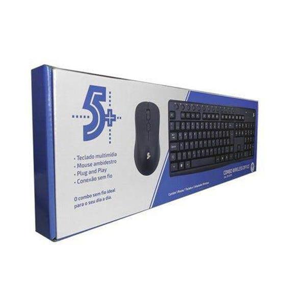 KIT Teclado + Mouse S/ Fio 015-0079 Office - 5+ Imagem de KIT Teclado + Mouse S/ Fio 015-0079 Office - 5+