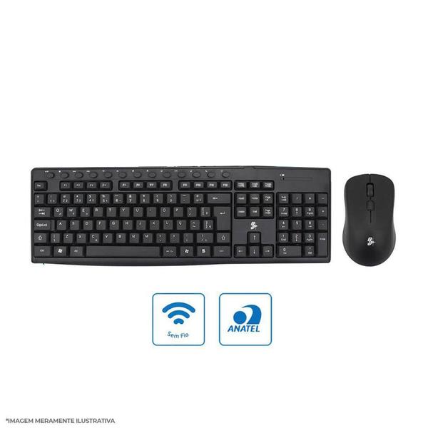 KIT Teclado + Mouse S/ Fio 015-0079 Office - 5+ Imagem de KIT Teclado + Mouse S/ Fio 015-0079 Office - 5+