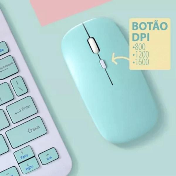 Kit Teclado Mouse Sem Fio Bluetooth Brasil Português KA-685 - KAPBOM Imagem de Kit Teclado Mouse Sem Fio Bluetooth Brasil Português KA-685