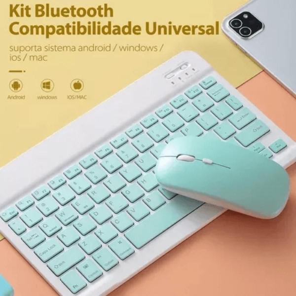 Kit Teclado Mouse Sem Fio Bluetooth Brasil Português KA-685 - KAPBOM Imagem de Kit Teclado Mouse Sem Fio Bluetooth Brasil Português KA-685