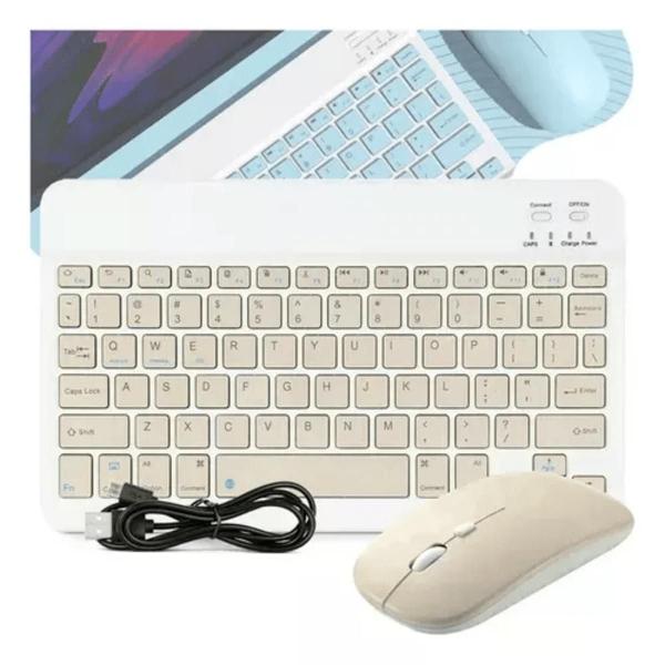 Kit Teclado Mouse Sem Fio Bluetooth Brasil Português KA-685 - KAPBOM Imagem de Kit Teclado Mouse Sem Fio Bluetooth Brasil Português KA-685