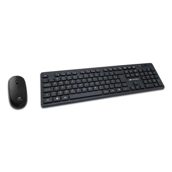 Imagem de Kit Teclado + Mouse Sem Fio C3Tech, ABNT2, 1000DPI, Preto - K-W20BK - C3 tech