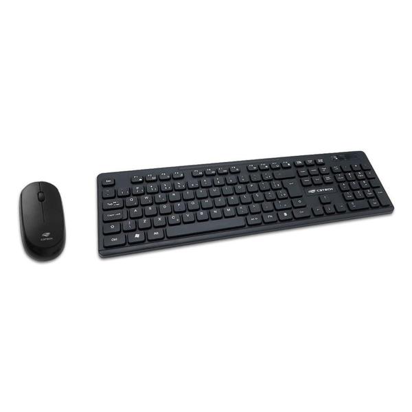 Kit Teclado + Mouse Sem Fio C3Tech, ABNT2, 1000DPI, Preto - K-W20BK - C3 tech Imagem de Kit Teclado + Mouse Sem Fio C3Tech, ABNT2, 1000DPI, Preto - K-W20BK - C3 tech