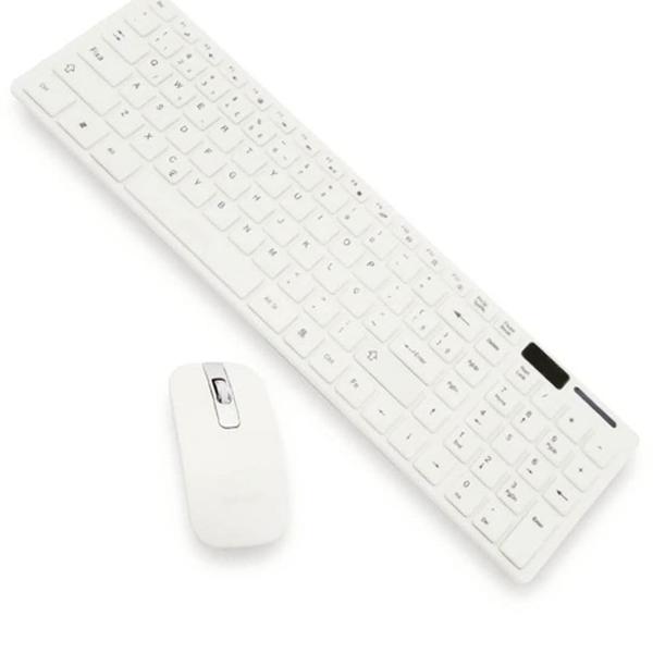 Imagem de Kit Teclado + Mouse Sem Fio Com Capa Silicone Slim Wireless