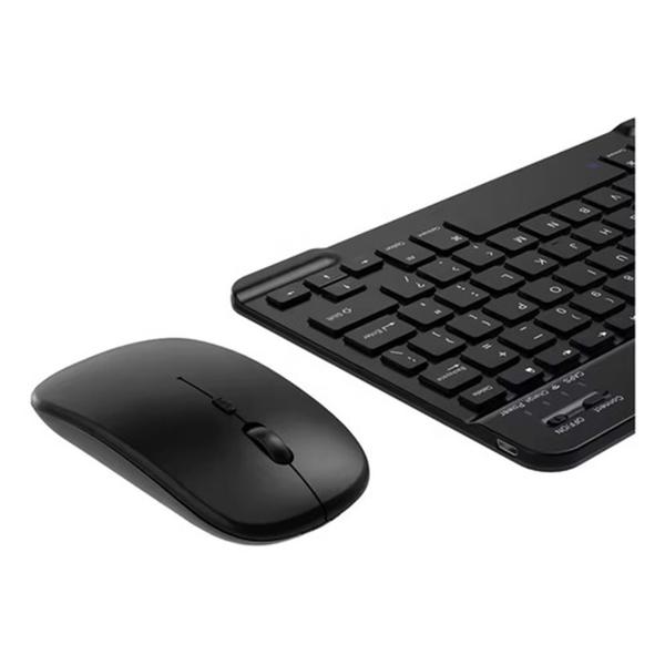 Imagem de Kit Teclado Mouse Sem Fio Recarregável Bluetooth Tablet/not