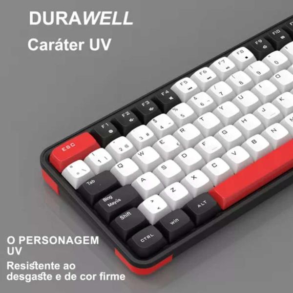 Imagem de Kit Teclado Mouse Sem Fio Recarregável Bluetooth Tablet/Notebook