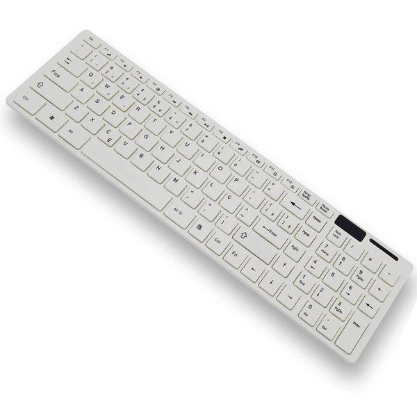 Kit Teclado + Mouse Sem Fio Wireless USB Exbom BK-S1000 Branco com Capa Silicone Imagem de Kit Teclado + Mouse Sem Fio Wireless USB Exbom BK-S1000 Branco com Capa Silicone