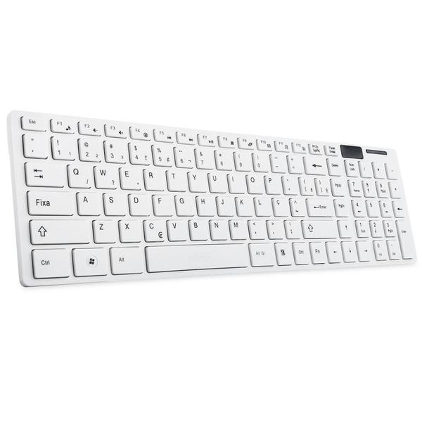 Kit Teclado + Mouse Sem Fio Wireless USB Exbom BK-S1000 Branco com Capa Silicone Imagem de Kit Teclado + Mouse Sem Fio Wireless USB Exbom BK-S1000 Branco com Capa Silicone