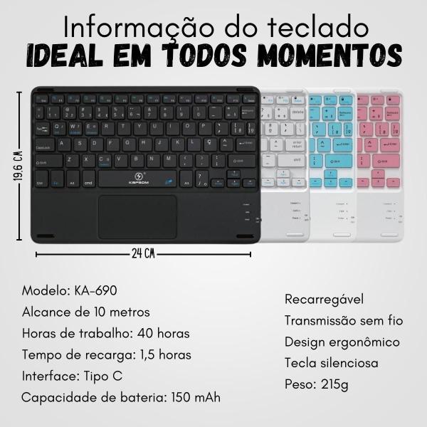 Kit Teclado + Mouse Touchpad Para Tablet Amazon Fire Hd 10 - Star Capas E Acessórios Imagem de Kit Teclado + Mouse Touchpad Para Tablet Amazon Fire Hd 10