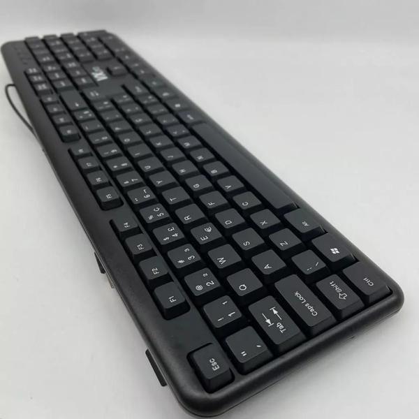 Imagem de Kit Teclado Mouse Usb Com Fio Simples C Nota Fiscal