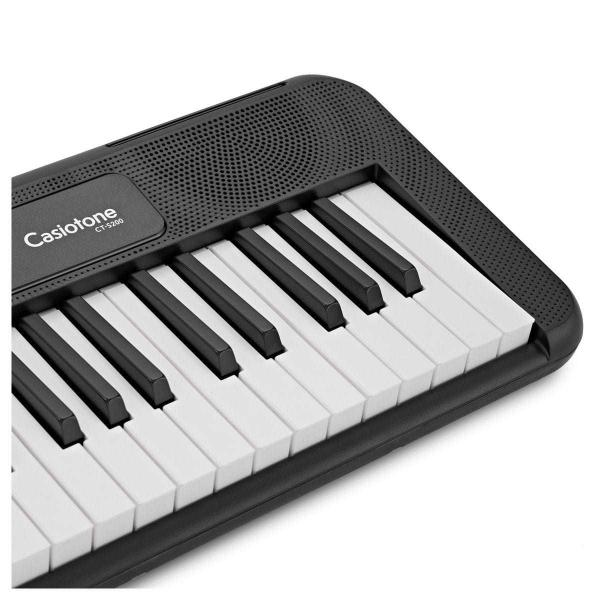 Imagem de Kit Teclado Musical CASIOTONE CT-S200 CASIO Preto + Suporte + Pedal + Capa